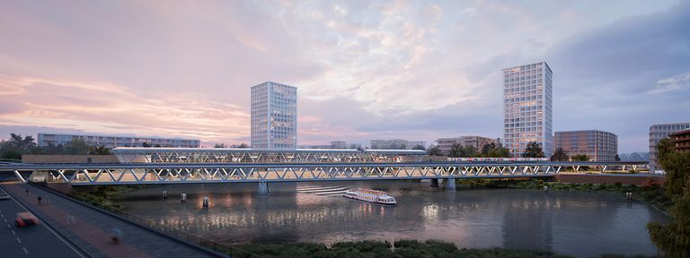 Visualisierung der neuen U4 Haltestelle Moldauhafen