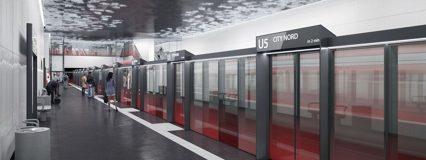 U5 Visualisierung Haltestelle City Nord